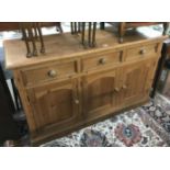 A pine sideboard.