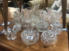 A quantity of glassware including Royal crystal rock and paper weight etc.