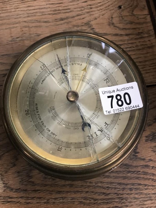 A brass ships style barometer. - Image 2 of 2