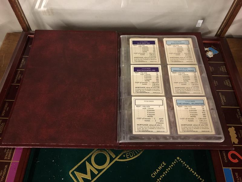 A fabulous collector's edition cased monopoly set with glass lid. - Image 3 of 3