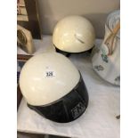 2 FM open face motorbike helmets (size 60).