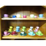 An assortment of Czeckoslovakian tea cups and saucers including Hans & Czjzek, RGK etc.