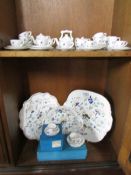 A collection of Coalport Pageant china items including miniatures (2 shelves).