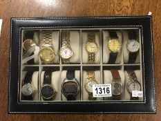 A case of 12 watches.