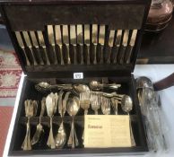 A canteen of Eurasco bronze cutlery and additional matching cutlery.