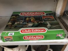 A subbuteo football game club edition (missing flag lines).