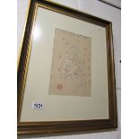 A framed and glazed Henri Matisse print of a mother and child, stamped,