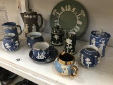 A mixed lot of Wedgwood style jasper ware.