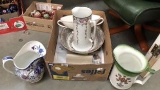 A quantity of large jugs and basin etc.