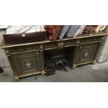 A classical design double pedestal desk.