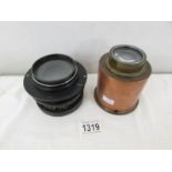 2 aircraft reconnaissance camera lenses - 1. Dallmeter super-six anastigman F11.9 F=4 361175. 2.