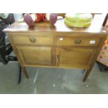 A mahogany inlaid wash stand.