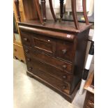 A Victorian mahogany secretaire chest.