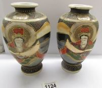 A pair of Satsuma vases.