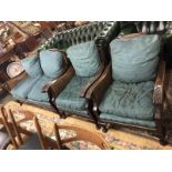 A bergere three piece suite.