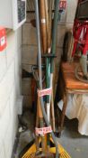 A large quantity of garden tools.