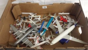 A large quantity of unboxed diecast airliner aircraft.