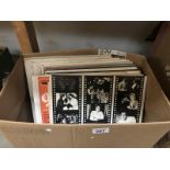 A box of LP records.