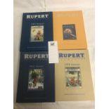 4 1960's Rupert bear facsimile books 1963, 1965, 1966, 1970 (3 still sealed).