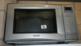 A Sanyo microwave oven.