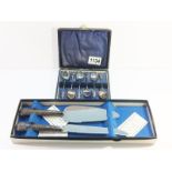 A cased set of 6 silver apostle spoons hall marked Mappin & Webb Ltd.