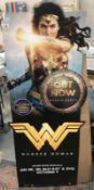 A DC Wonder Woman standee.