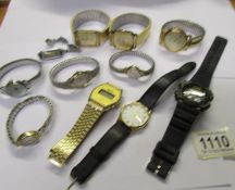 6 gent's and 5 ladies wrist watches.