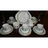 20 pieces of Royal Doulton tapestry pattern tea ware.