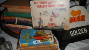 An assortment of children's books.