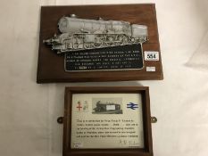 Railway commemorative plaque - King Class locomotive King George V no 6000 - This plaque was cast