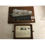 Railway commemorative plaque - King Class locomotive King George V no 6000 - This plaque was cast