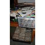 A large quantity of 45 rpm records.