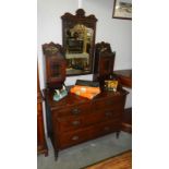 A mahogany dressing table.