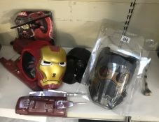 Cosplay - A Starlord helmet, Deadpool mask, Spiderman mask etc.