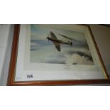 A limited edition print 128/990 'Angels Three Zero' (part of the battle of Britain aces collection)