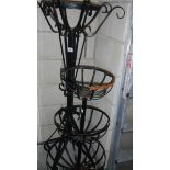 2 wrought iron plant stands.