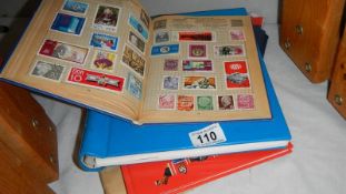 A quantity of stamp albums.
