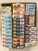 37 assorted model aeroplane kits including Airfix, Heller, Humbrol, Matchbox.