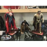 2 collectors figures from Man Of Steel & 2 collectors figures Batman V Superman.