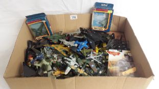 A quantity of boxed and unboxed model aircraft including matchbox.