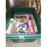 A box of football magazines including Buchan's, Goal etc.