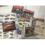 A quantity of 1970's Dinky Matchbox Britains catalogues etc.