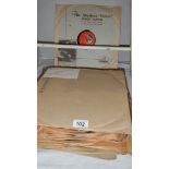 A quantity of 78 rpm records.