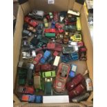 A large quantity of playworn Corgi and Matchbox including Yesteryear die-cast models.