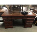 A double pedestal desk.