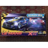 A scalextric Le Mans x4 sport set in box.