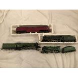 4 assorted Hornby Lima, Trix 00 locomotives.