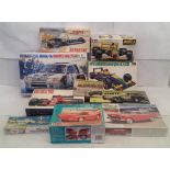 A quantity of model kits including Airfix, Revell, Tamiya, also the Green Hornets Black Beauty.