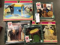 5 Pedigree Sindy boxed sets - including horse, wagon, foal, chestnut horse and horse box.