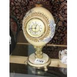 An ostrich egg in the form of a clock.